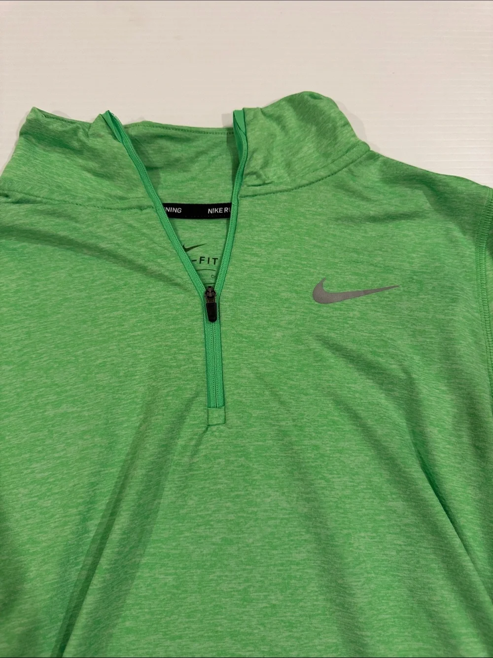 Nike Green Quarter-Zip Performance Top Womens Size Small